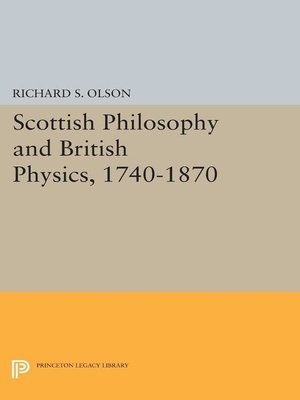 cover image of Scottish Philosophy and British Physics, 1740-1870